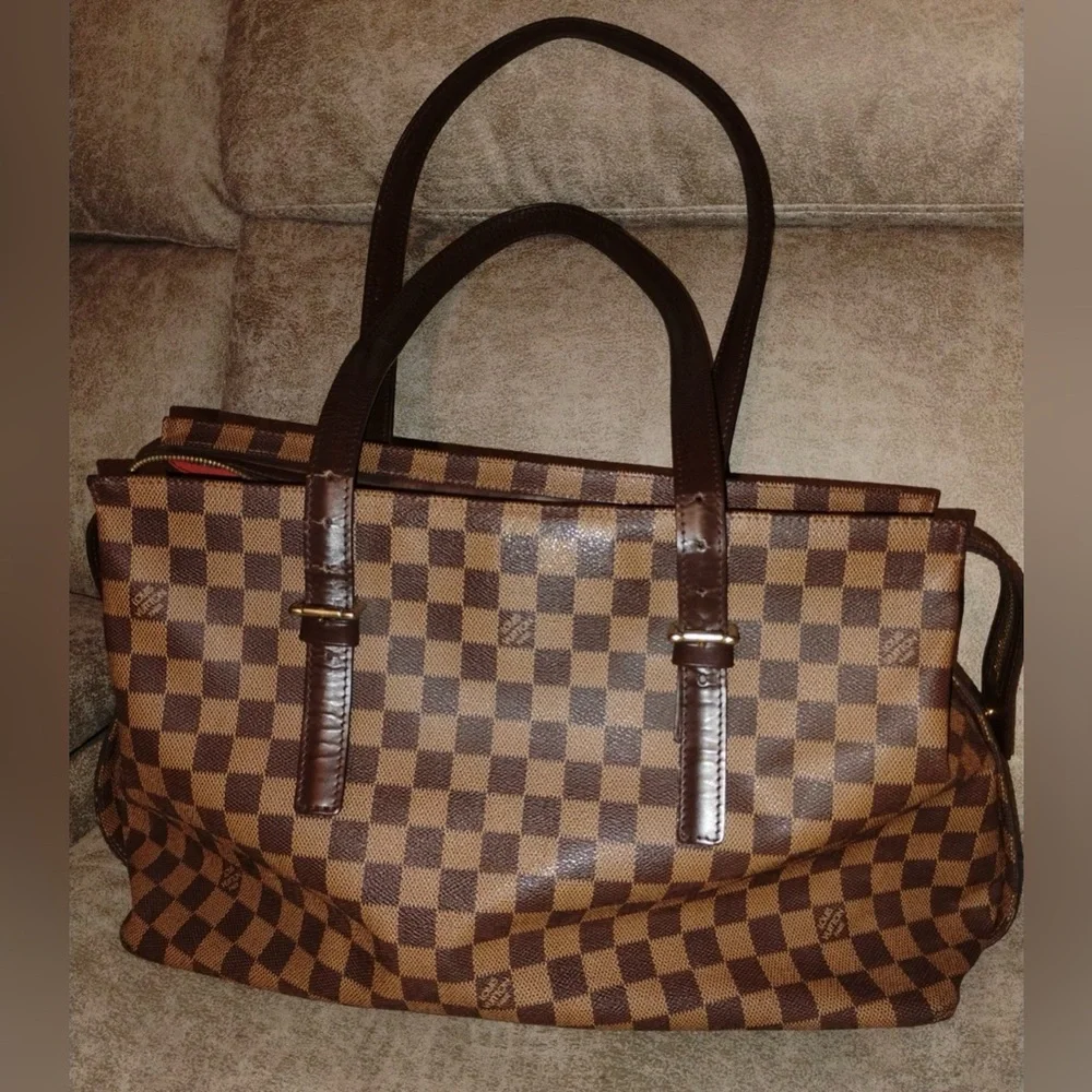 Louis Vuitton Damier Ebene Chelsea Tote Bag TH0023 Authenticated 🤎 - Picture 5 of 12